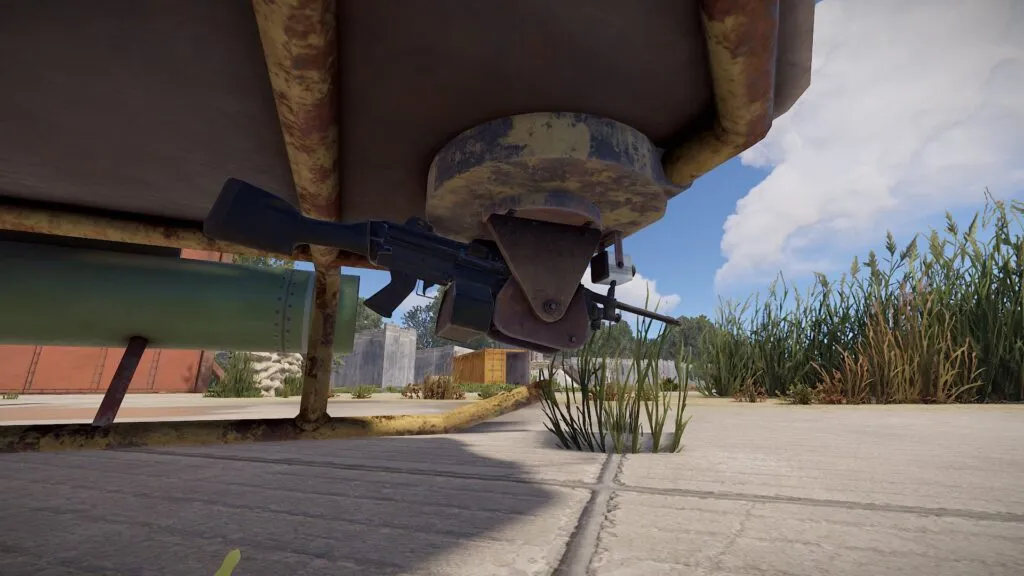 Side View of the Turret Equipped with a M249