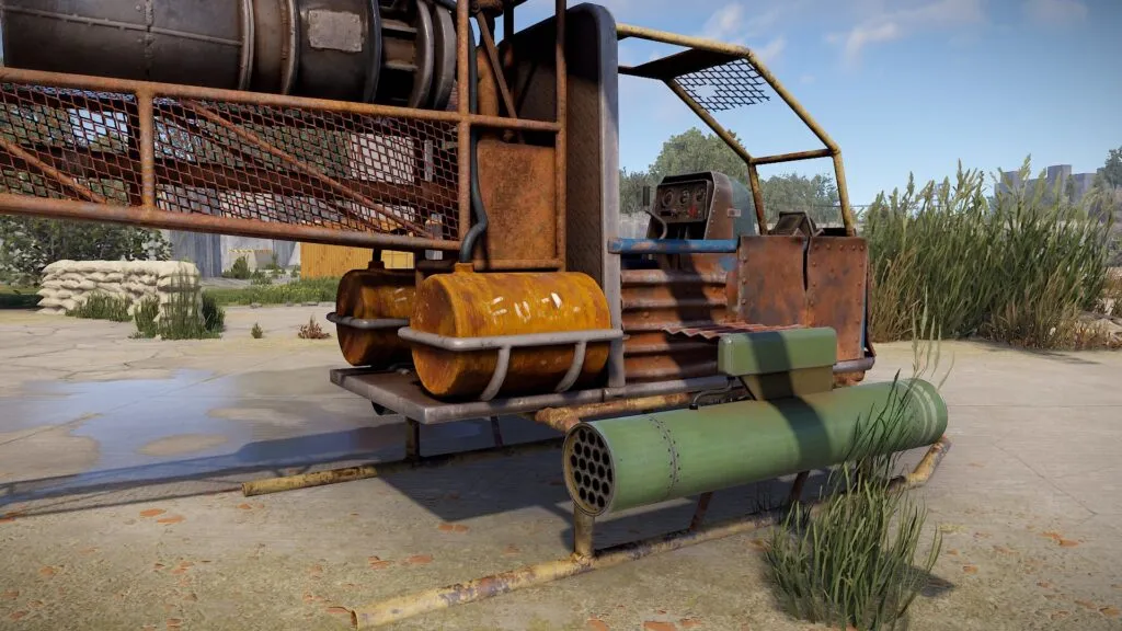 A Close Up of the RUST Attack Helicopter Fuel Tanks