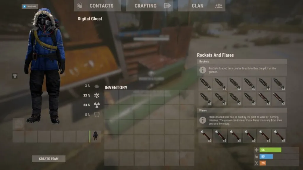 A Full Inventory of Rockets and Flares