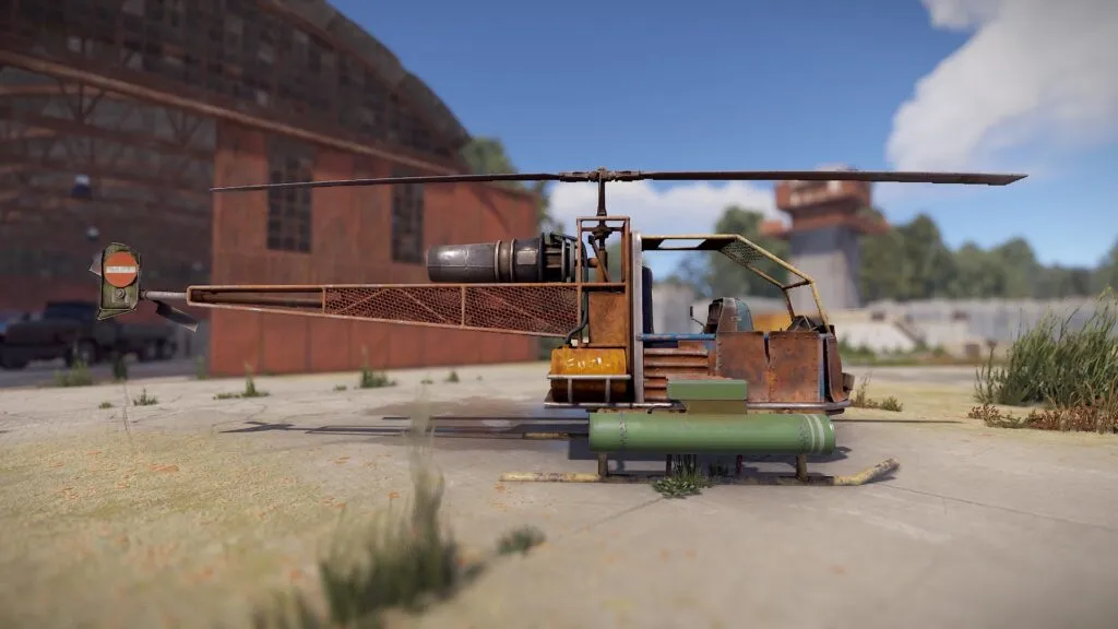 Right Side View of the RUST Attack Helicopter