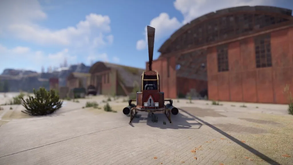 Front View of the RUST Attack Helicopter