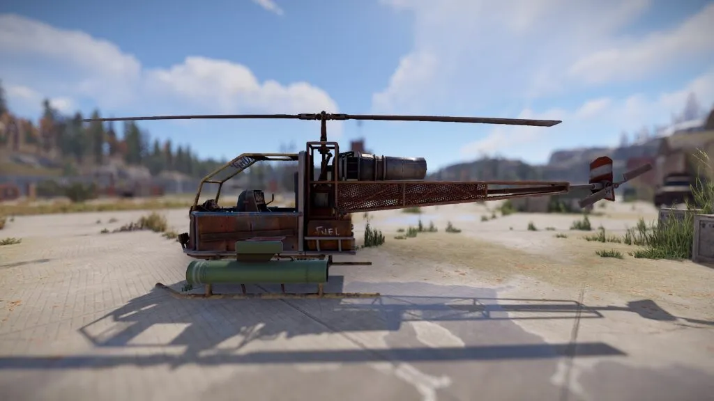 Left Side View of the RUST Attack Helicopter