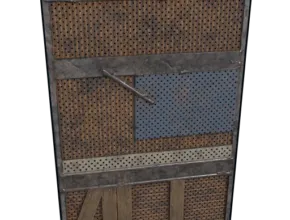RUST Tall Wall Mounted Weapon Rack
