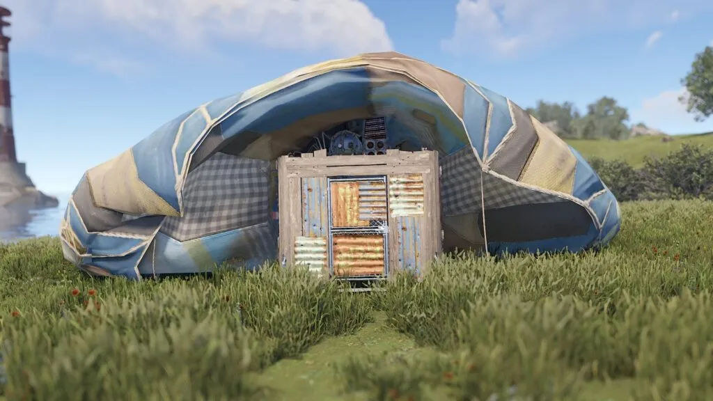 The Outside of an Armored Hot Air Balloon with the Door Closed