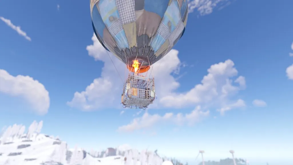 A Hot Air Balloon Taking Off in RUST
