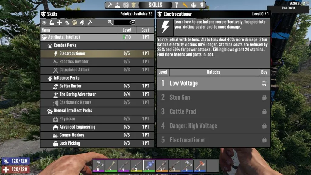 Inspecting the Electrocutioner Perk in 7 Days to Die