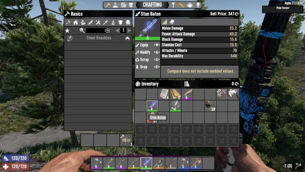 Inspecting a Stun Baton (Quality 4)
