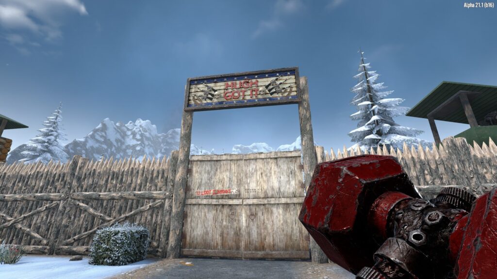 Standing Outside Trader Hugh's Shop in 7 Days to Die