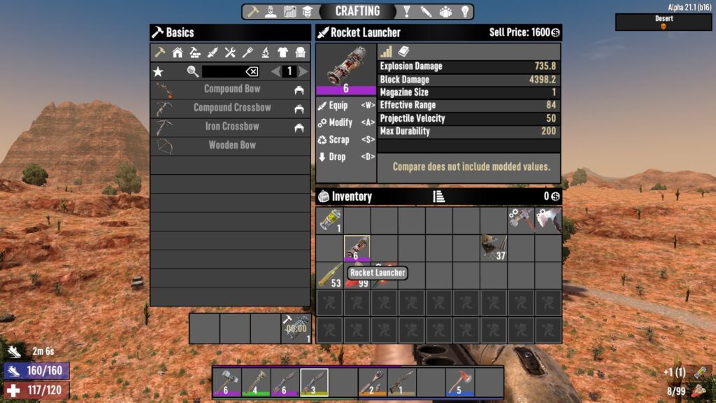Inspecting a Rocket Launcher (Quality 6)