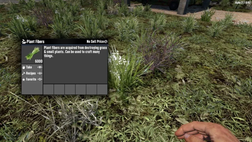 7 Days to Die player walking through a grassy yard