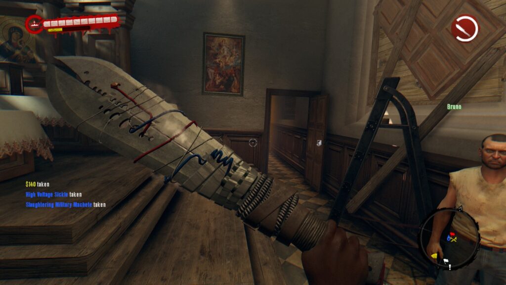 Wielding a custom bladed weapon in-game