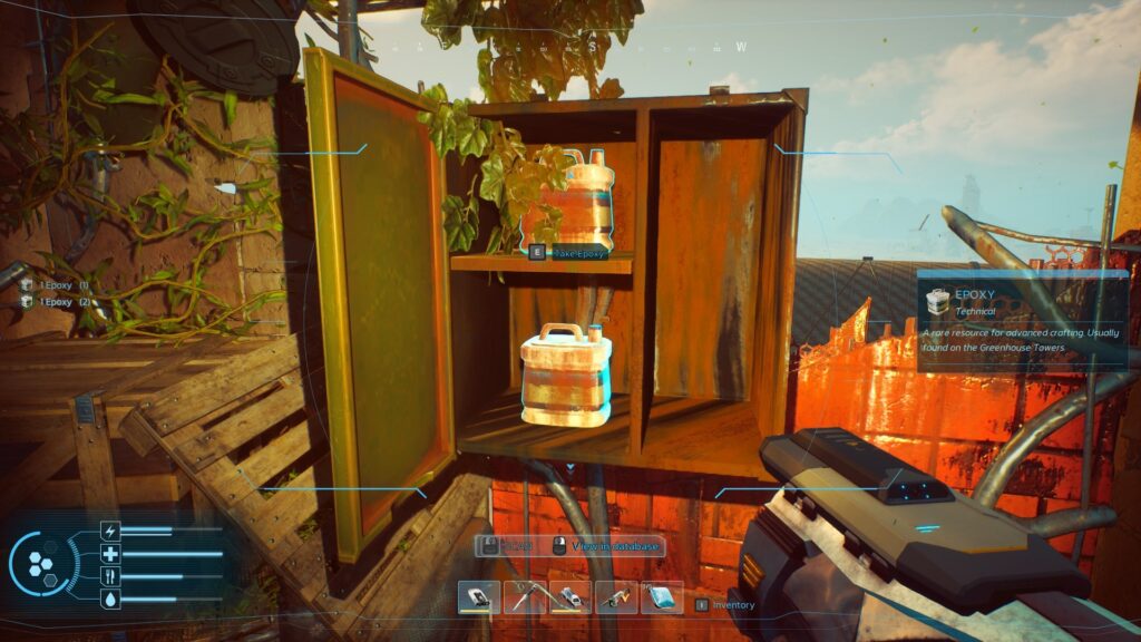 Looting Epoxy From a Greenhouse Tower in Forever Skies