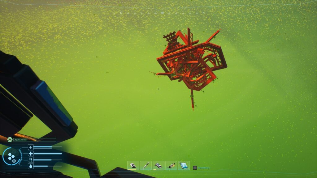 A Floating Cluster of Metal Debris in Forever Skies