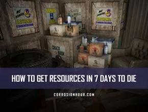 A stockpile of crates full of resources in 7 Days to Die