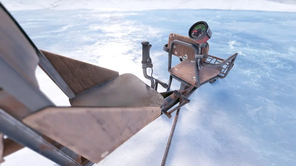A close up view of the Minicopter Cockpit Controls