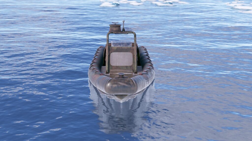 Inner front view of the RHIB