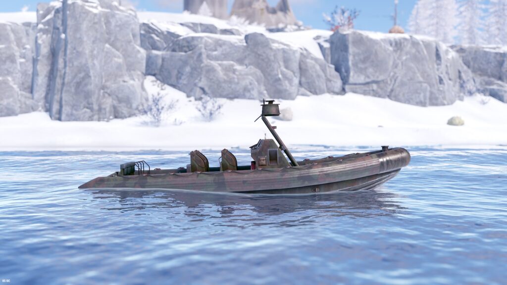 Starboard side view of the RHIB