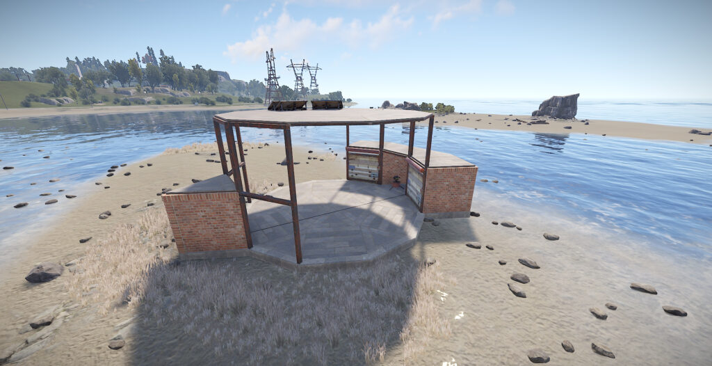 Completed Scrap Transport Helicopter Garage in RUST