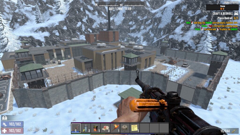Scouting a Prison in 7 Days to Die for an Armory