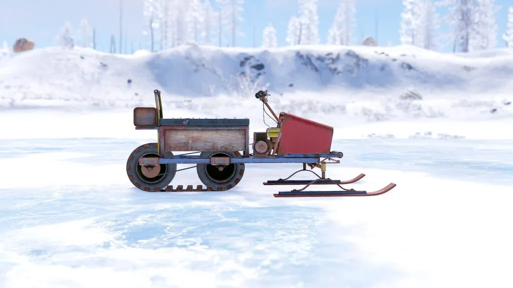 Right-side view of the Snowmobile