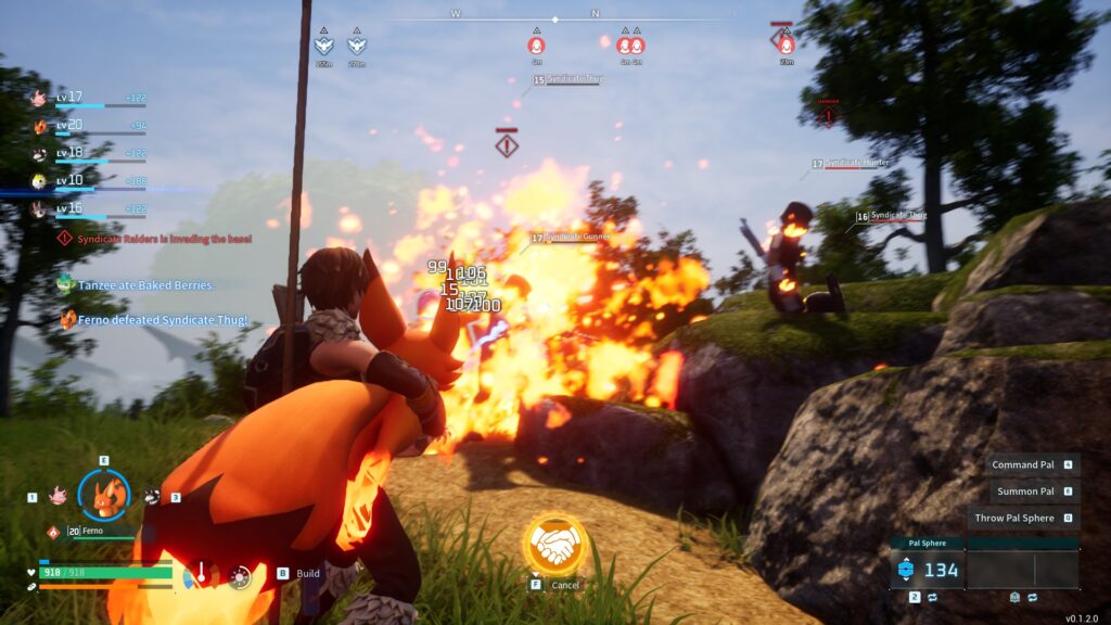 Using a Fire Pal as a flamethrower