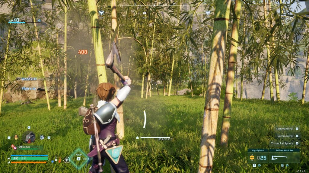 Chopping Bamboo for Fiber