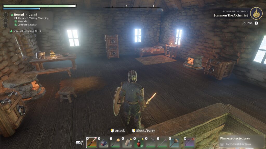 Relaxing inside a comfortable home