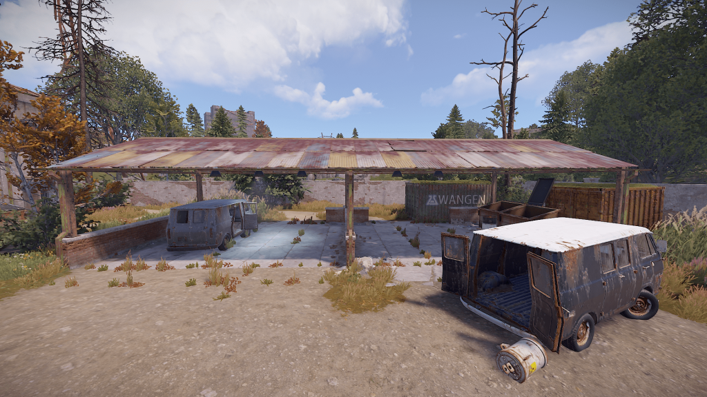 The Awning Dumpster Area