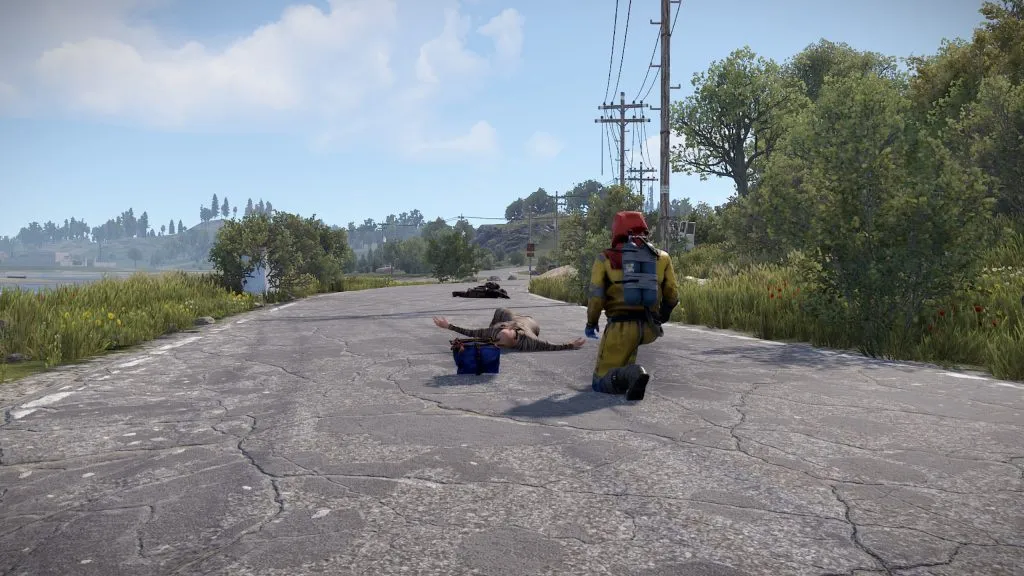 A RUST player looting another player
