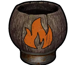 icon of a coconut shell tea cup from the game RUST