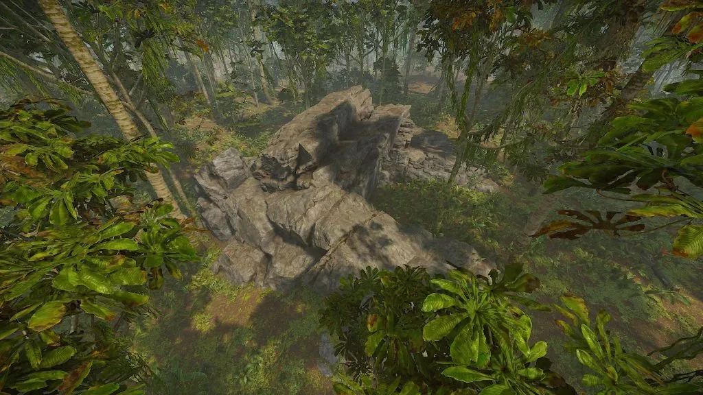 RUST's Jungle Biome Rock Formation
