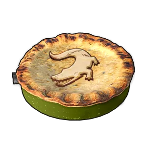an icon of a baked pie with a crocodile cut out from the game RUST