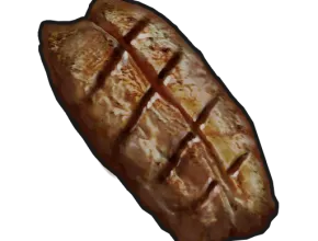 an icon of a chunk of cooked snake meat from the game RUST