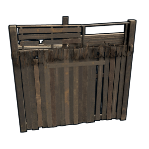 an icon of an old wooden high wall from the game RUST