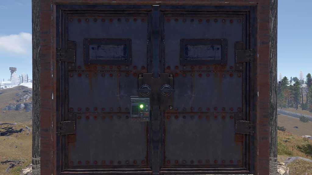 The Flight Control Codelock on a Double Door
