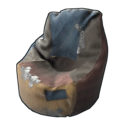 Fabric Beanbag Seat image of rust item Fabric Beanbag Seat
