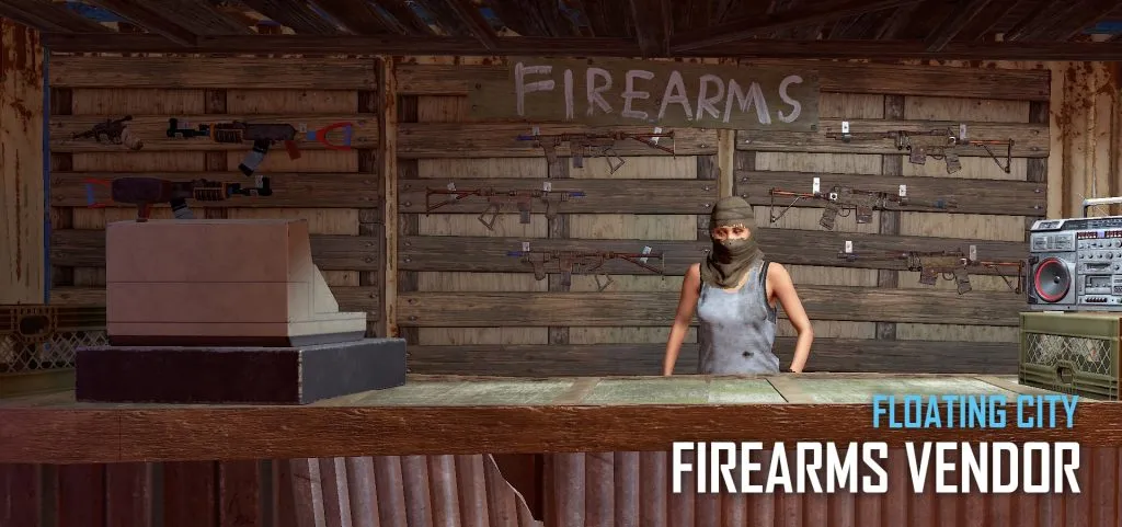RUST's Floating City Firearms Vendor