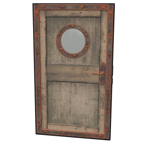 an icon of a scrappy boat door from the game RUST