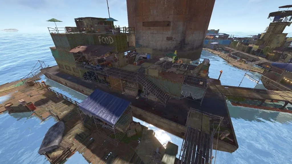 Overhead View of RUST's Floating City Food Barge