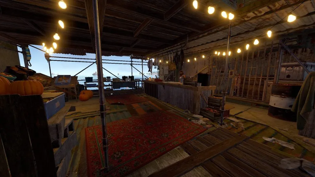 Inside the Food Barge with the Vendor