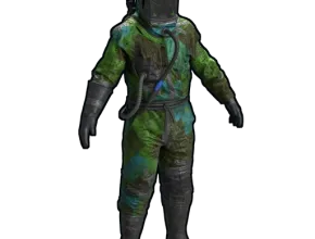 an icon of a green hazmat suit from the game RUST