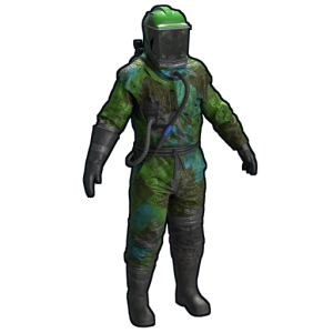 an icon of a green hazmat suit from the game RUST