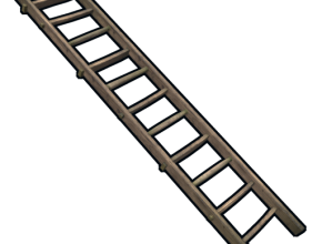 an icon of a wooden boat ladder from the game RUST