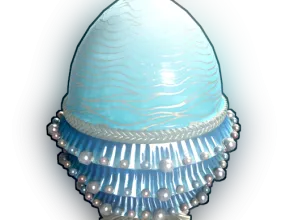 an icon of a cerulean blue decorative egg from the game RUST