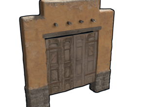 an icon of an adobe high external gate from the game RUST