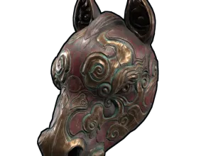 an icon of an ornate lunar new year horse mask from the game RUST