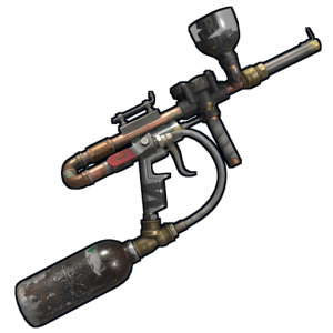 an icon of a makeshift paintball gun from the game RUST