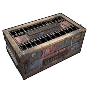 an icon of a storage box with a CLOTHING label from the game RUST