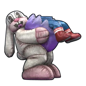 an icon of a white bunny inflatable costume from the game RUST
