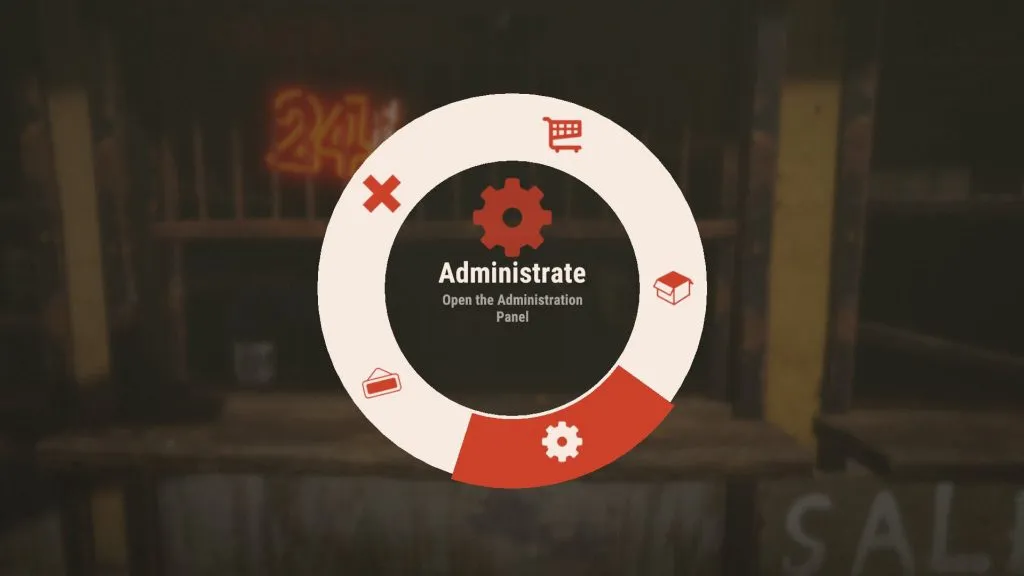 Administrate Shop Menu Wheel Option